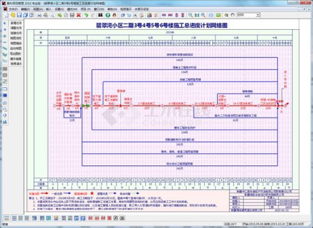 易利施工进度计划双代号网络图软件