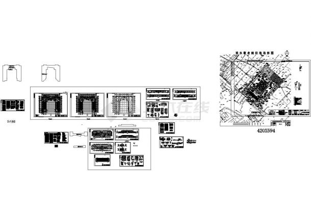 某二层砖混结构敬老院（4442.84㎡）设计cad全套建筑施工图（含设计说明，含结构设计，含给排水设计，含电气设计）-图一
