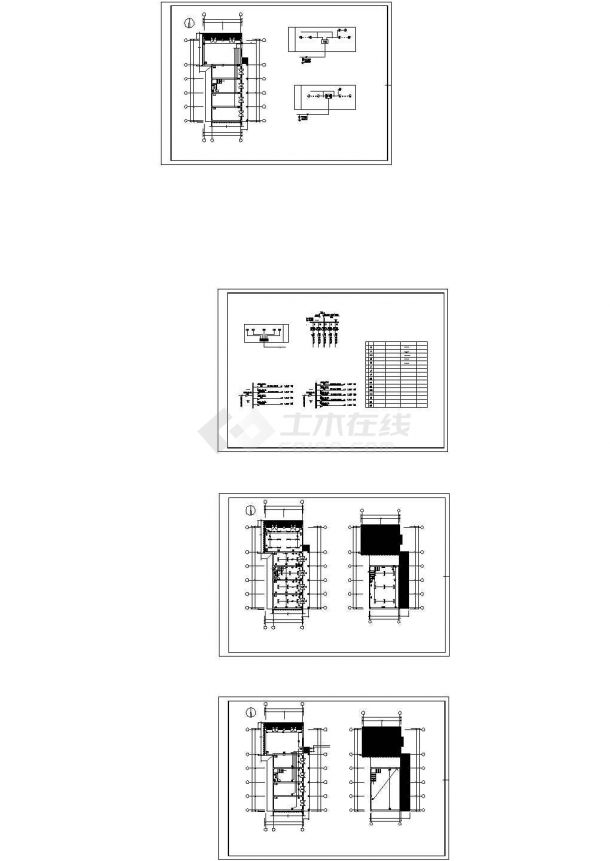 某二层框架结构仿古民居（295㎡）设计cad全套建筑施工图（含设计说明，含结构设计，含电气设计）-图一