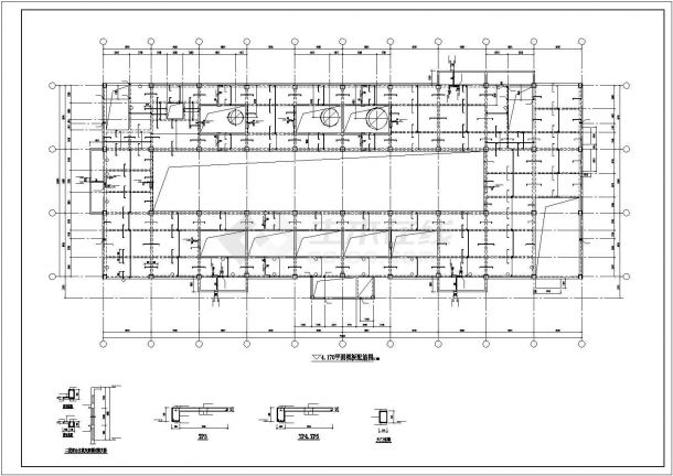 办公楼设计_某地办公楼结构施工设计CAD图纸-图一