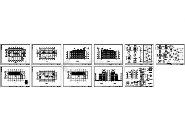 某儿童福利院四层框架结构综合楼（1258㎡）设计cad全套建筑施工图（含设计说明）-图一