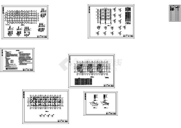 6000平米某六层框架结构住宅楼建筑施工cad图(含计算书，毕业设计)-图二