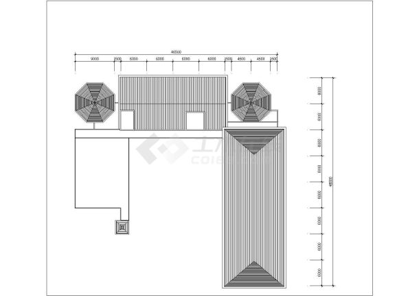 昆山市巴城幼儿园1500平米3层砖混教学楼平立剖面设计CAD图纸-图一
