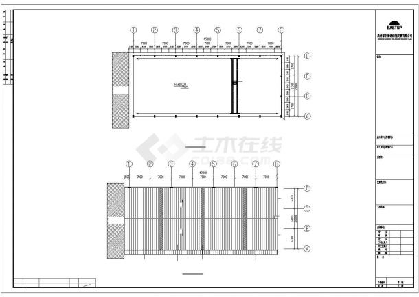 厂房设计_东升二厂B厂房工程设计CAD图纸-图一