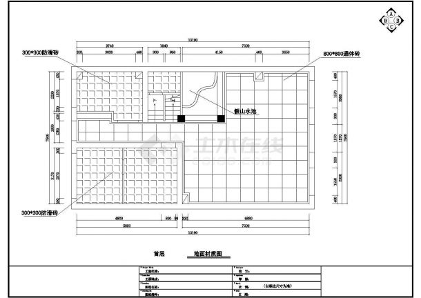 某现代欧式别墅建筑设计cad平面施工图-图二