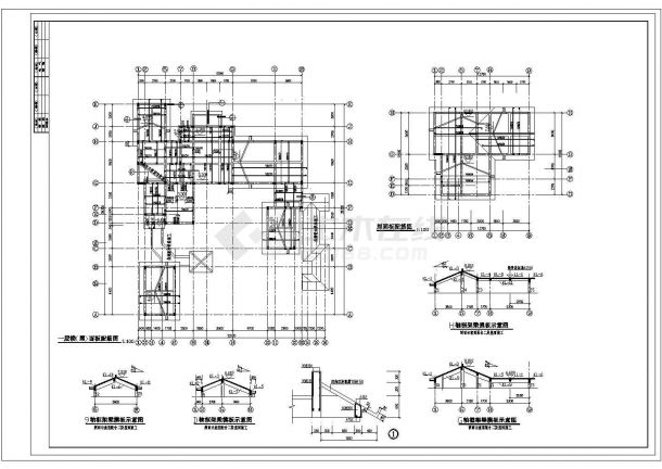 某地多层古典别墅设计CAD参考图-图二