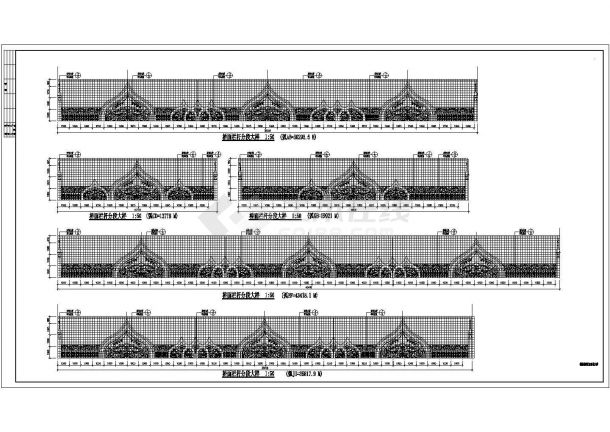 某人行天桥栏杆规划设计详细施工方案CAD图纸-图一
