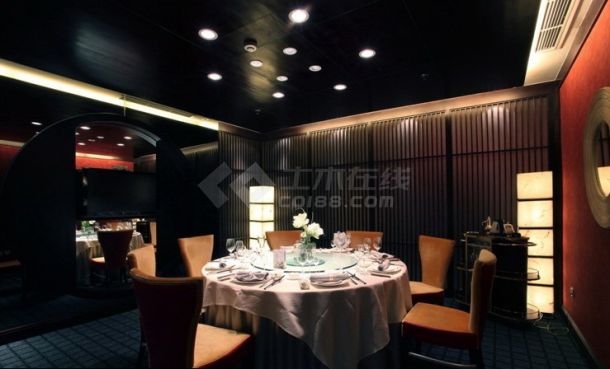 某四星级饭店中餐厅室内装修设计cad全套施工图（含效果图）-图一