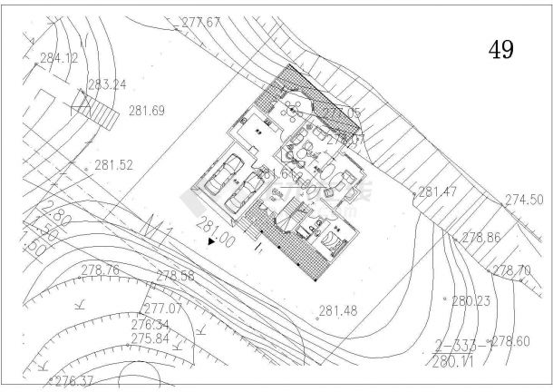 某豪华两层别墅建筑设计CAD施工图附效果图-图二