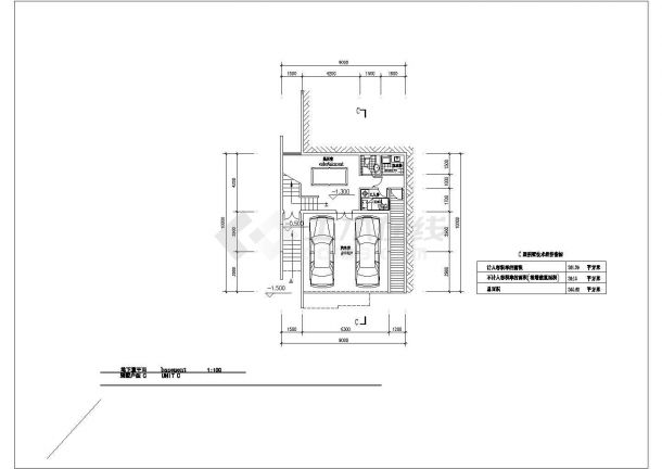 某带地下室别墅建筑结构设计CAD施工图带效果图-图一
