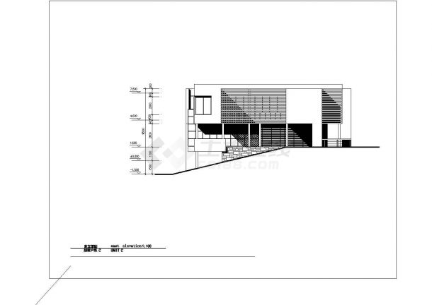 某带地下室别墅建筑结构设计CAD施工图带效果图-图二