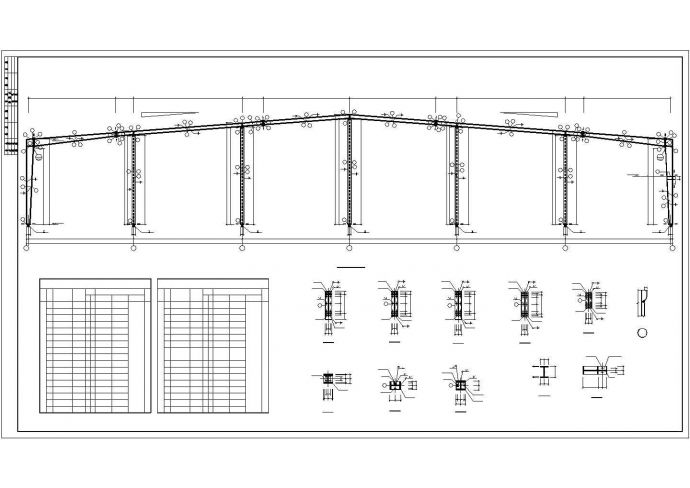 【最新】某高新区钢结构带吊车厂房设计方案CAD图纸_图1