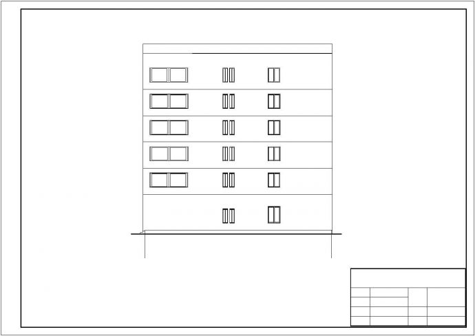5810㎡六层钢框架结构办公楼建筑cad图纸毕业设计_图1