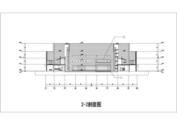 [天津]某大学四层体育馆设计建筑施工图cad图纸（甲级设计院设计）-图一