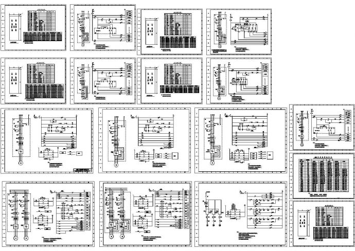 经典17张-ABB软启动控制设计cad电气原理图纸（含柜体布置设计）_图1