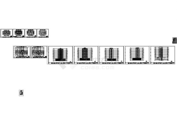 某小区20层住宅楼建筑设计CAD施工图（带机房层）-图一