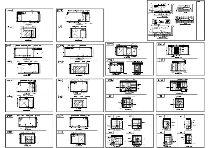 某高档住宅（B房型）室内精装修设计cad全套平立面施工图纸（标注详细）_图1