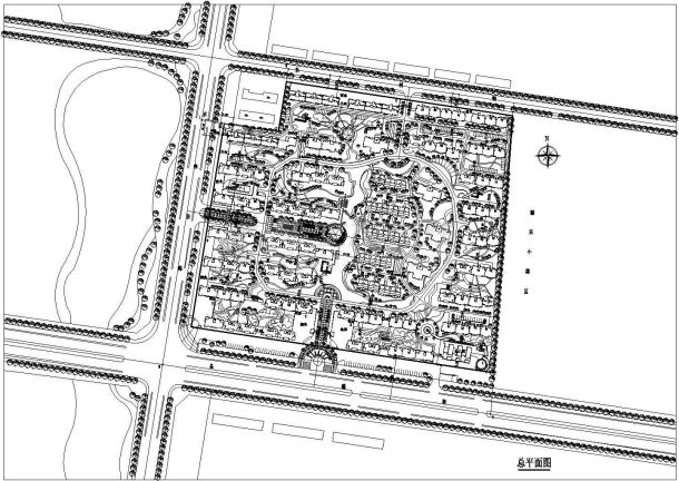 某乡村新农村建筑设计CAD施工平面图-图一