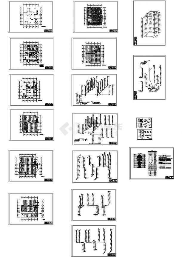 某十六层综合楼给排水及消防工程设计CAD施工图-图一