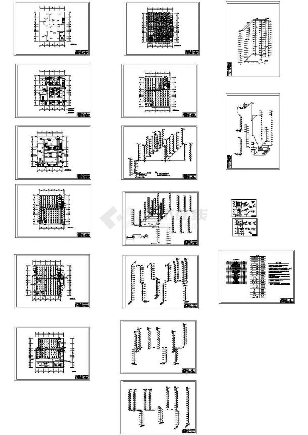某十六层综合楼给排水及消防工程设计CAD施工图-图二