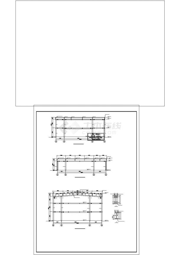 【最新】某钢结构售楼部结构设计方案CAD图纸-图二