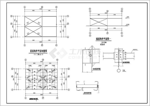 【最新】某钢结构小饭店建筑设计方案CAD图纸-图二