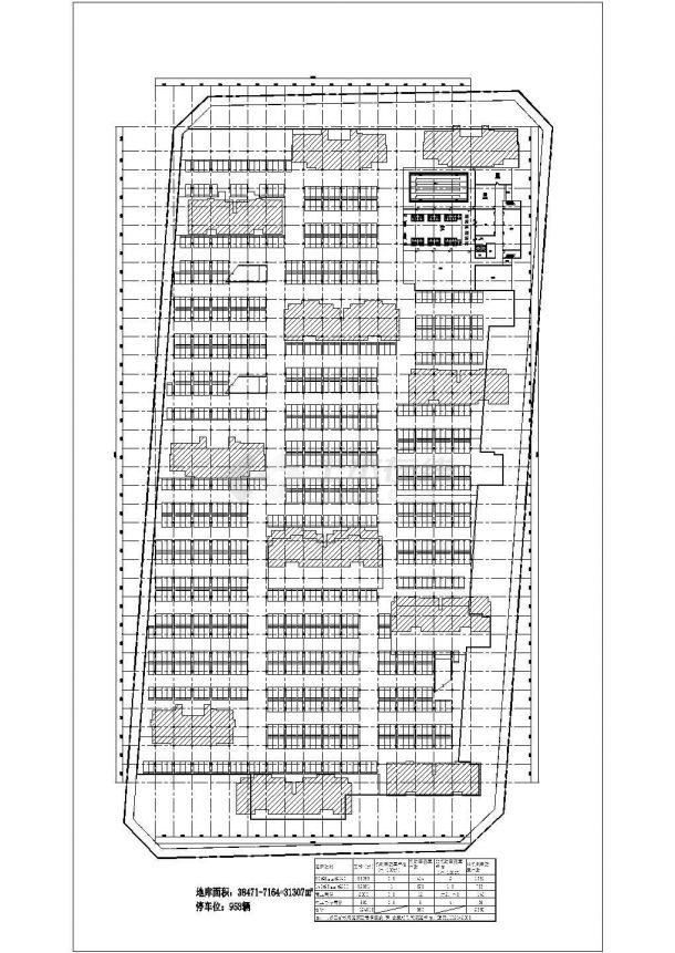 某城市小区地库建筑规划设计CAD施工图-图二