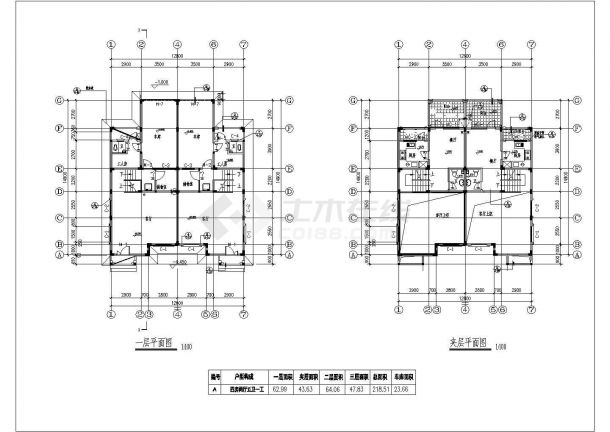 某三层带夹层砖混结构简欧小别墅设计cad全套建筑施工图（甲级院设计）-图二