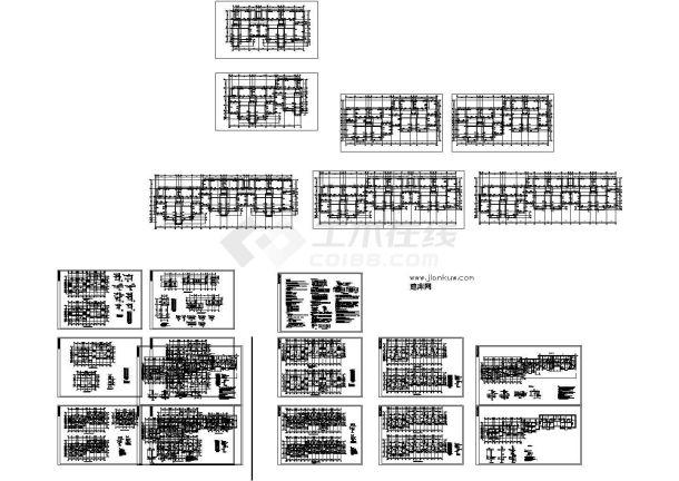 某小高层框架结构住宅楼设计cad全套结构施工图纸（含设计说明，20张图）-图二