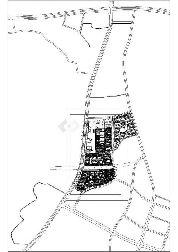龙辉小区总规划建筑设计CAD施工图-图一