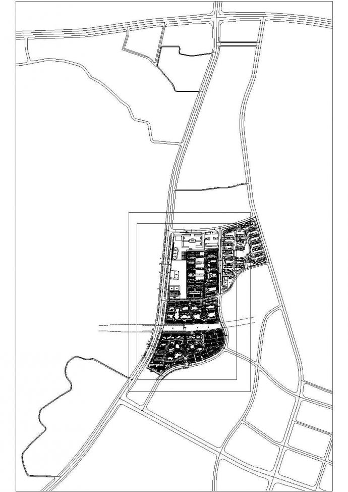 龙辉小区总规划建筑设计CAD施工图_图1