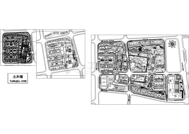 十八层小区住宅景观规划设计cda图(含平面图，共三张)-图一
