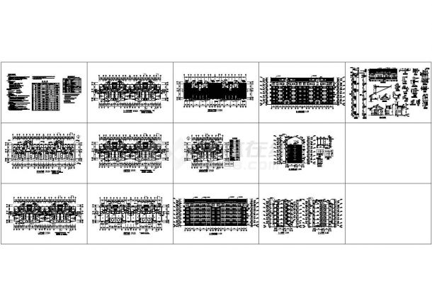 群星花园小区住宅楼建筑施工图(结构形式为：砖混结构)-图二