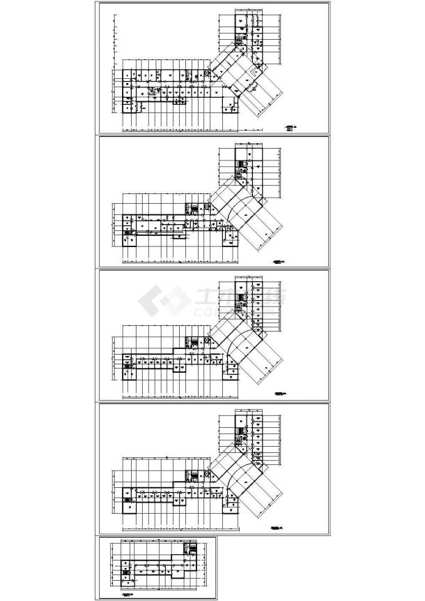 某医院主体四层局部五层框架结构综合楼（8146.86㎡ ）设计cad建筑方案平面图及效果图（甲级院设计）-图一
