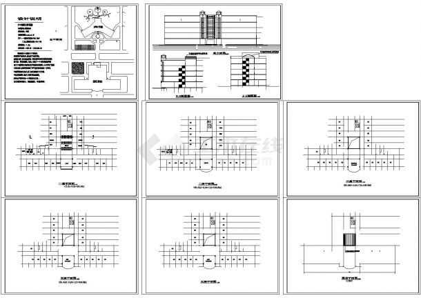 某医院五层砖混结构综合楼（5472.40㎡ ）设计cad全套建筑方案图（含设计说明）-图二