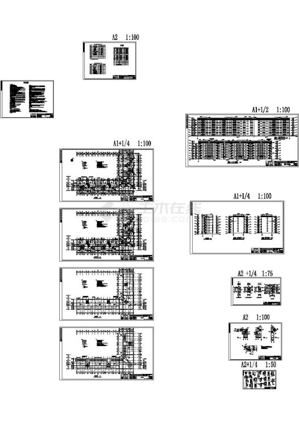 成都十里彩云间住宅楼B座建筑施工图-图一