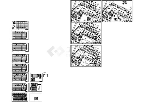 6547平方米四层框架综合教学楼建筑结构设计施工cad图纸，共十六张-图一