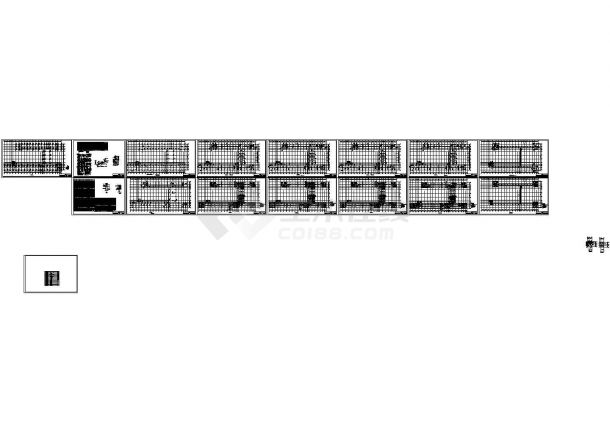 6547平方米四层框架综合教学楼建筑结构设计施工cad图纸，共十六张-图二