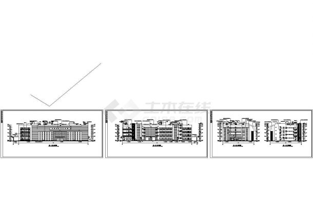 某四层框架结构医院门诊大楼设计cad全套建筑方案图（标注详细）-图二