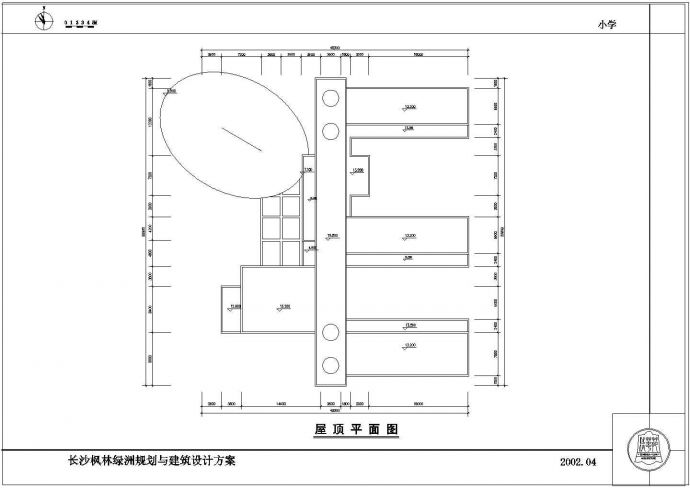 长沙某小学教学楼建筑设计图纸_图1