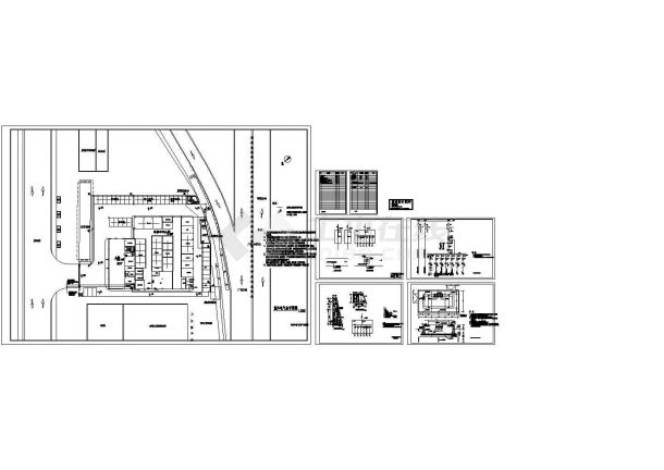 某汽车4S店电气工程设计CAD施工图纸-图一