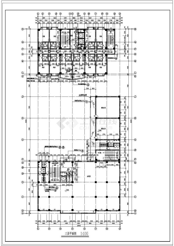 某高层宾馆建筑设计cad全套施工图-图二