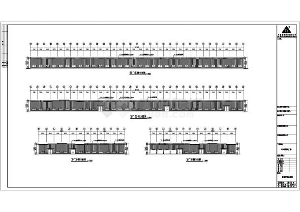 某跨度24米单层单山单跨门式钢架结构厂房设计cad全套结构施工图（含设计说明，含建筑设计）-图二