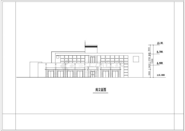 办公楼设计_岱山商铺、办公楼建筑设计cad施工图带效果图-图二