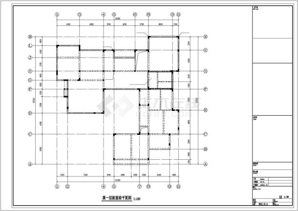 某两层框架结构别墅结构加固改造施工图纸-图二