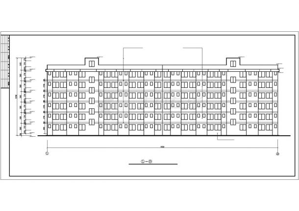 北京师范大学4100平米6层框架结构学生公寓楼平立剖面设计CAD图纸-图二