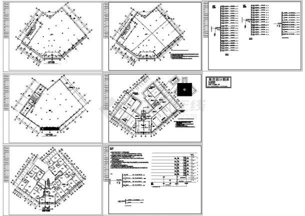 六层商住楼电气工程CAD设计图-图一