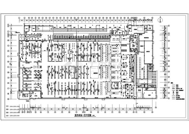 某大型超市建筑设计cad施工图-图二