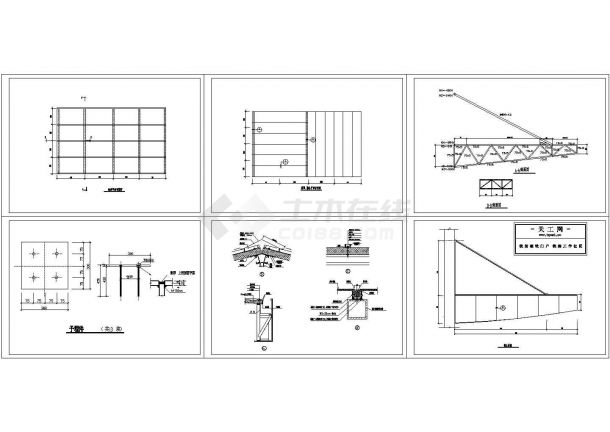 某钢结构雨蓬设计cad全套结构施工图纸（甲级院设计）-图一