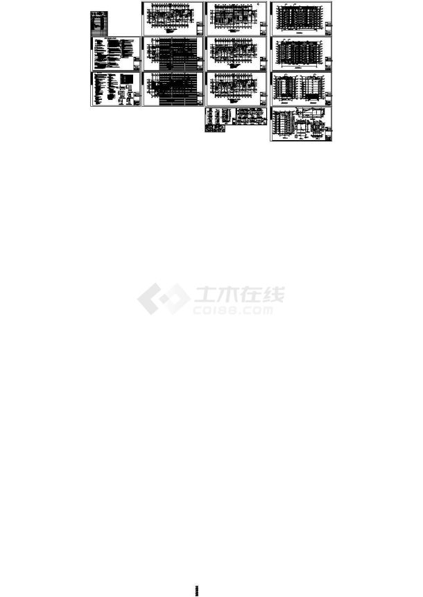 4100平米7层框架结构住宅楼建筑设计CAD施工图-图一